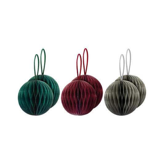 CHRISTMAS ORNAMENTS-TREE DECORATION-BALL SET OF 6
