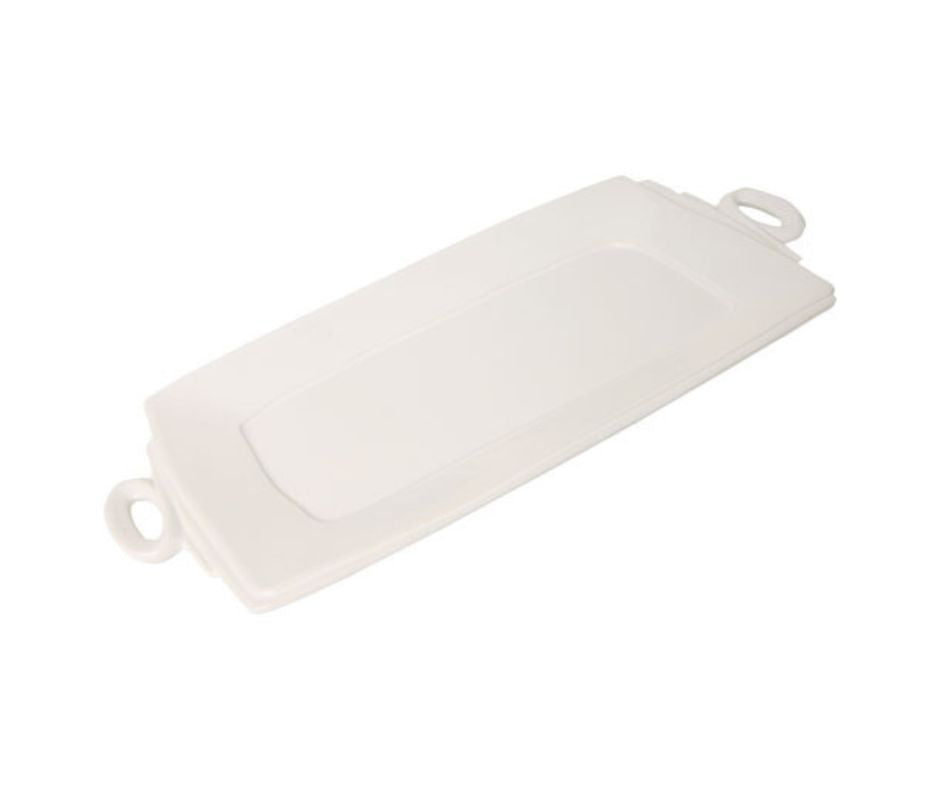 PLATTER-LASTRA WHITE HANDLED RECTANGULAR PLATTER