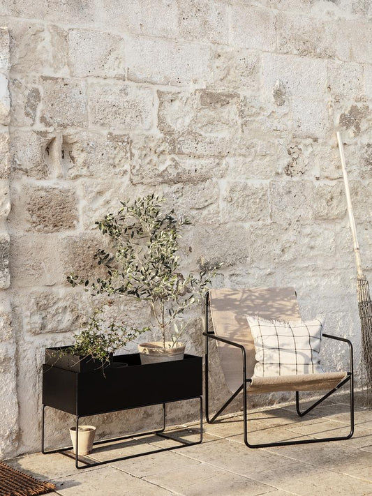 PLANT BOX POT-LARGE-BLACK