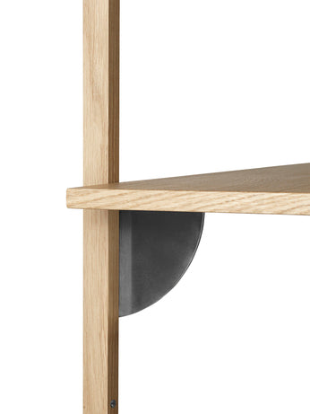 SECTOR SHELF T/W-OAK-BLACK BRASS - Fabrica