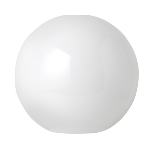 OPAL GLOSSY WHITE GLASS SHADE-SPHERE (DIAMETER 25 X 23.6 CM)
