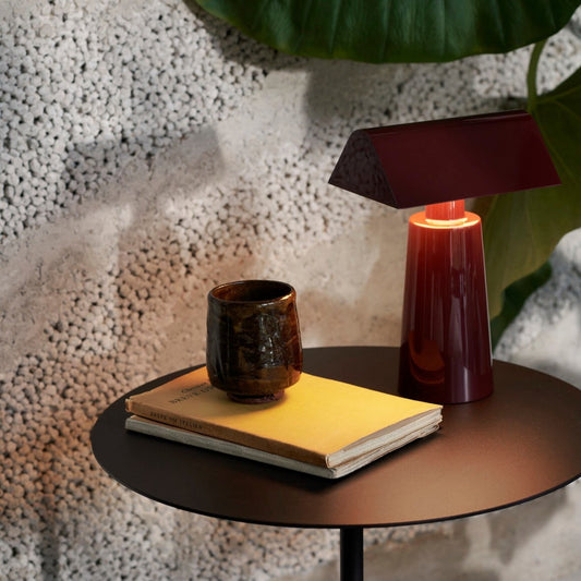TABLE LAMP-CARET MF1 PORTABLE-DARK BURGUNDY