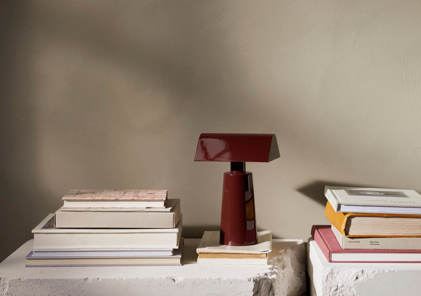 TABLE LAMP-CARET MF1 PORTABLE-DARK BURGUNDY
