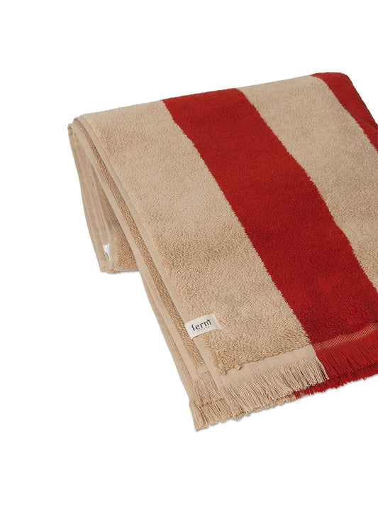 TOWEL-ALEE HAND-LIGHT CAMEL/RED
