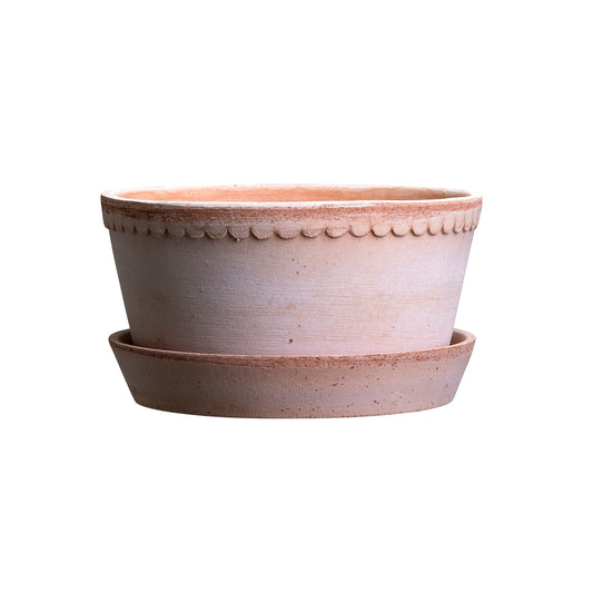 PLANT POT-HELENA ROSA POT & SAUCER-DIAM.21 CM-LOW