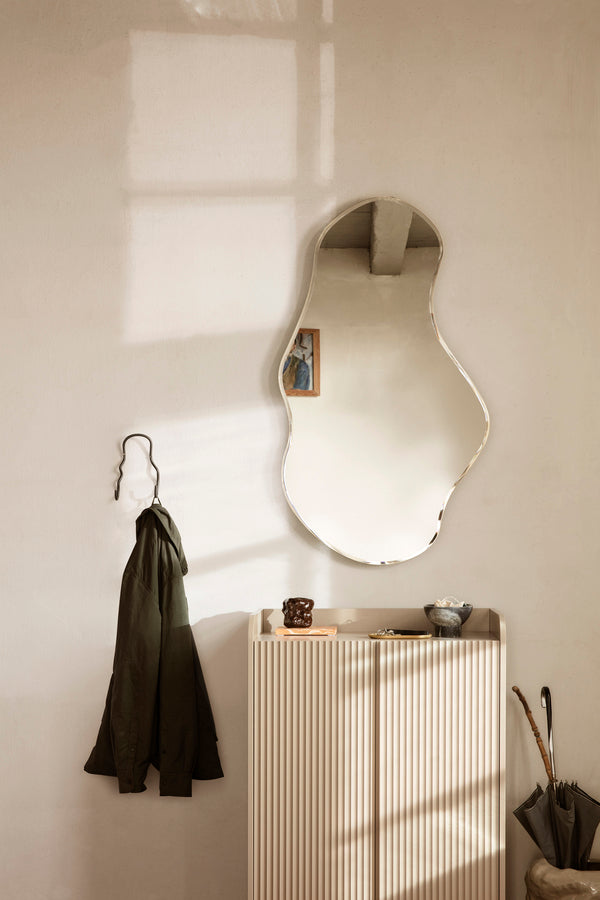 POND MIRROR-LARGE-DARK CHROME