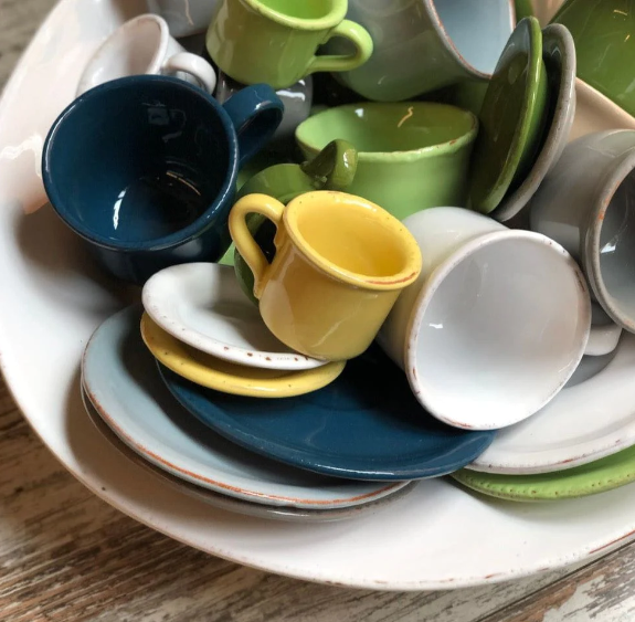 TAVOLOZZA ESPRESSO CUP + SAUCER-DARK GREY