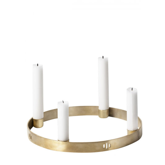 CANDLE HOLDER-CIRCLE-SMALL-BRASS