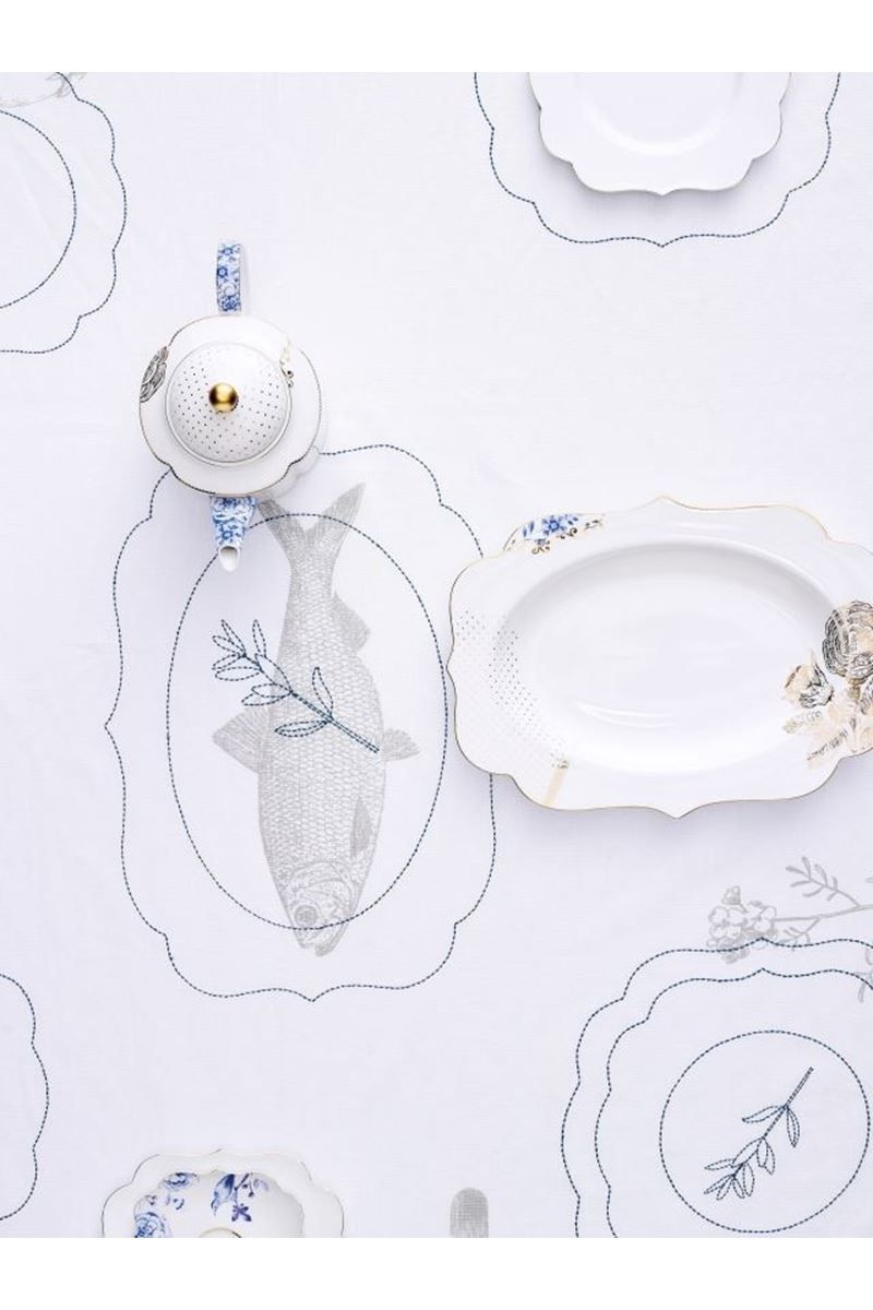 PLATTER-ROYAL WHITE-OVAL