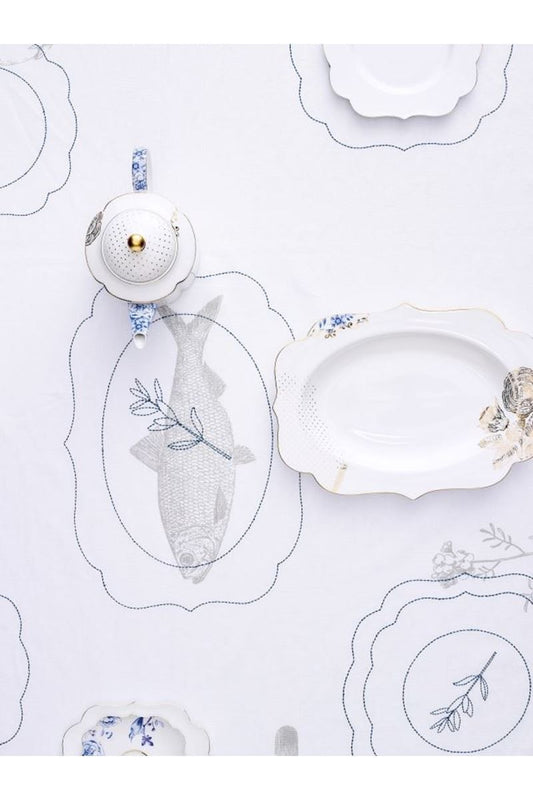 PLATTER-ROYAL WHITE-OVAL