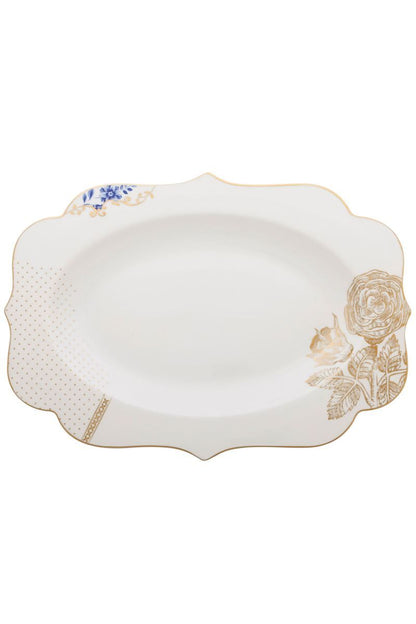 PLATTER-ROYAL WHITE-OVAL