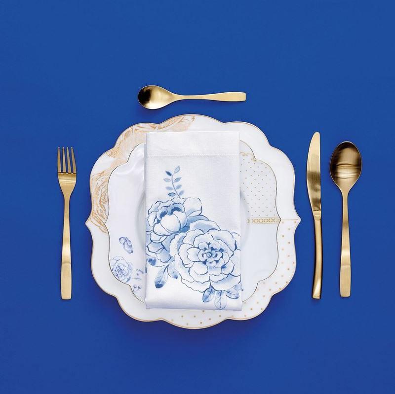 PLATTER-ROYAL WHITE WITH GOLDEN DOTS