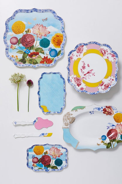 PLATTER-ROYAL FLOWERS 26X18 CM