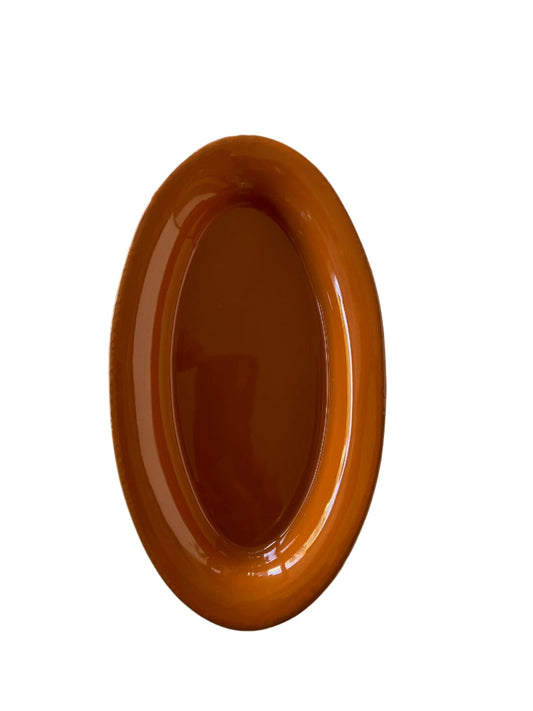 TAVOLOZZA-PLATTER-SMALL OVAL 26X15 CM-ORANGE