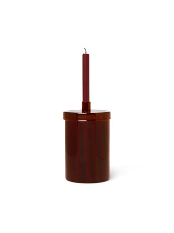 CANDLE-COUNTDOWN TO CHRISTMAS-DARK RED