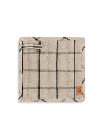 POT HOLDERS-HALE-SET OF 2-SAND/BLACK