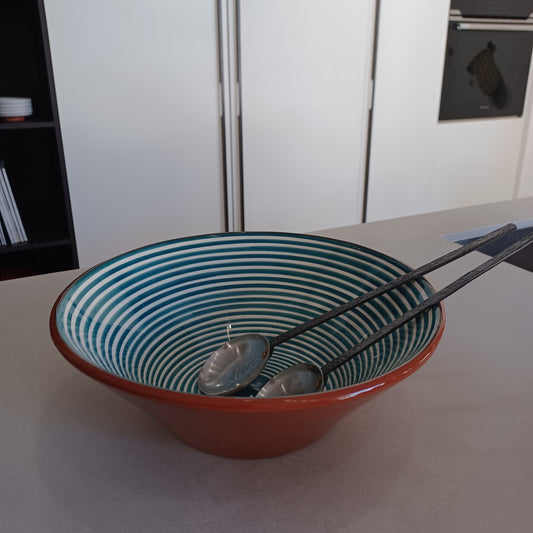 BOWL-CLASSIC LARGE SALAD BOWL-TEAL