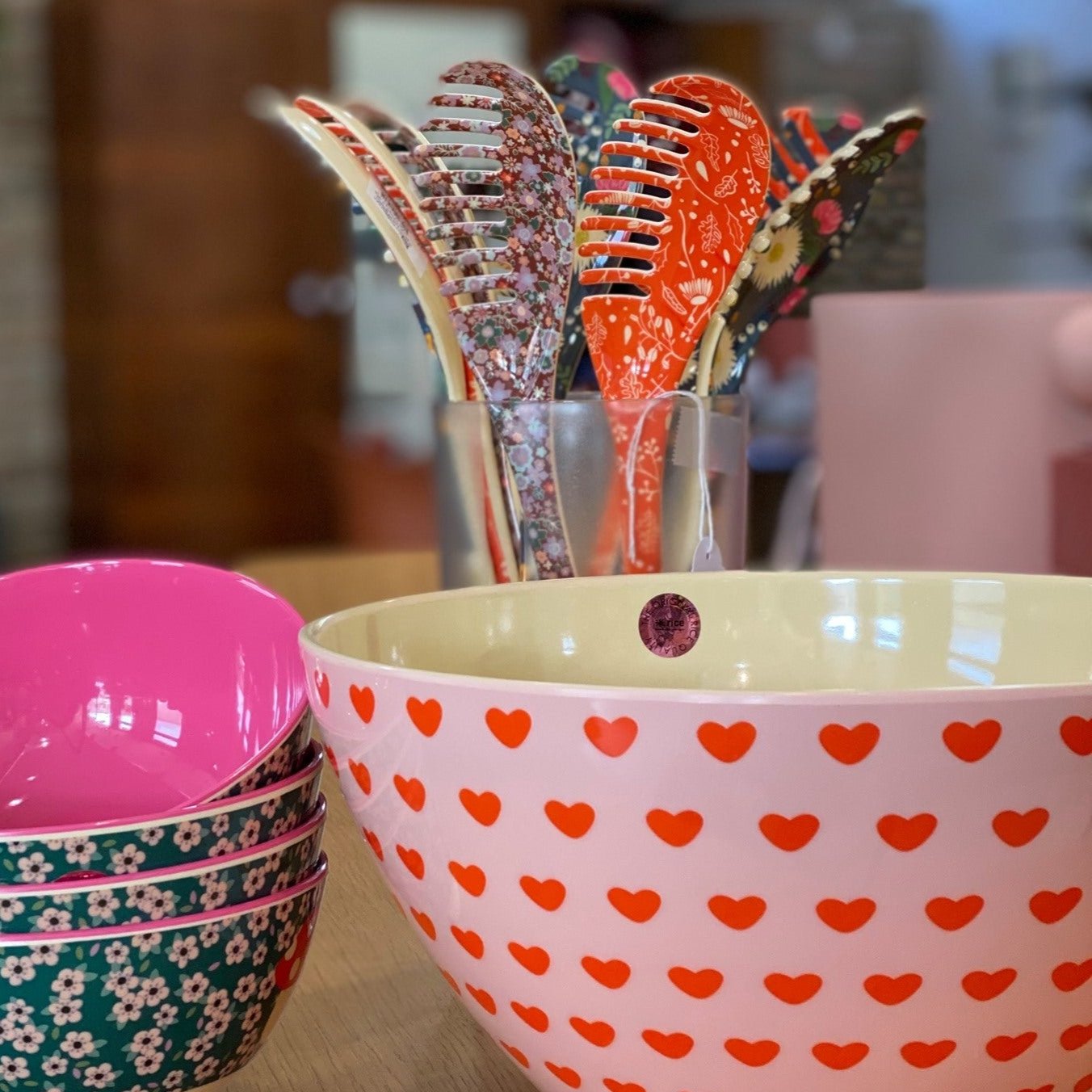 PASTA SPOON-MELAMINE-BROWN