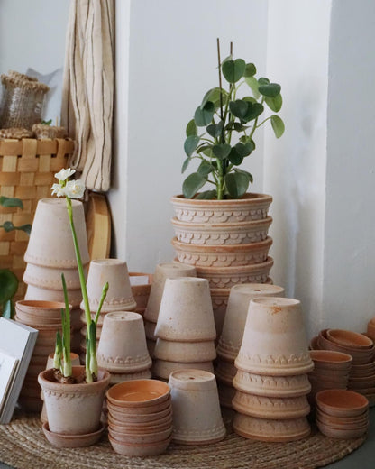 PLANT POT-HELENA ROSA POT & SAUCER-DIAM.25 CM