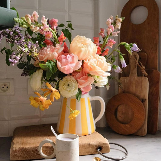 PITCHER-BOLD STRIPE 2L-TANGERINE