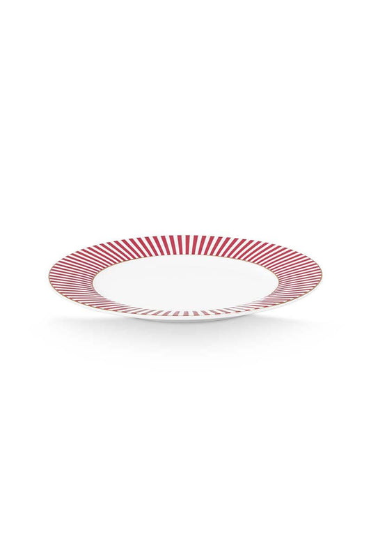 PLATE-ROYAL STRIPES-DARK PINK