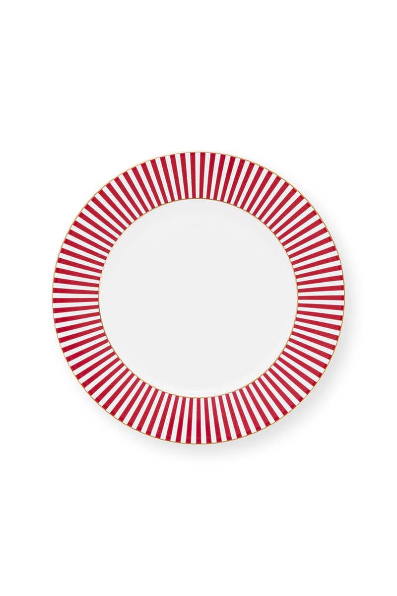 PLATE-ROYAL STRIPES-DARK PINK