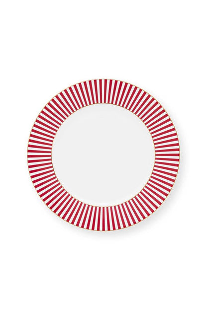 PLATE-ROYAL STRIPES-DARK PINK
