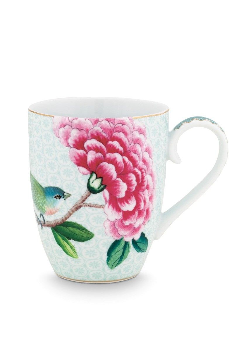 MUG-LARGE BLUSHING BIRDS-WHITE