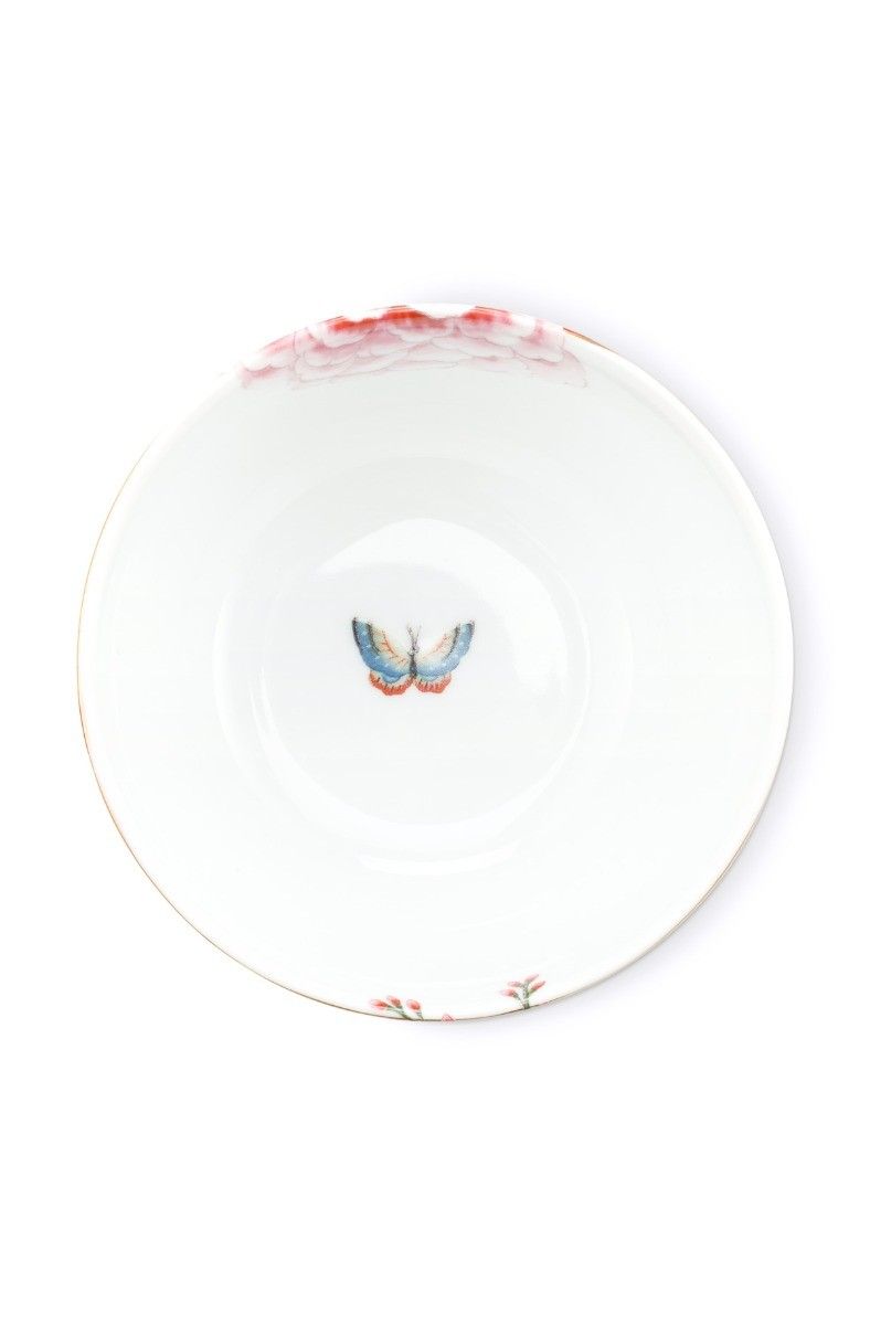 BOWL-BLUSHING BIRDS DIAM.12-WHITE