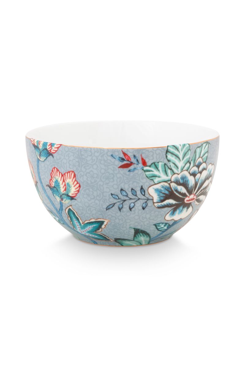 BOWL-FLOWER FESTIVAL DIAM.12-LIGHT BLUE