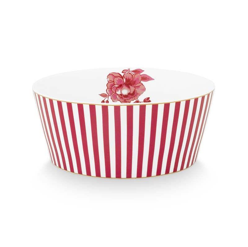 BOWL-ROYAL STRIPES DIAM.15-DARK PINK