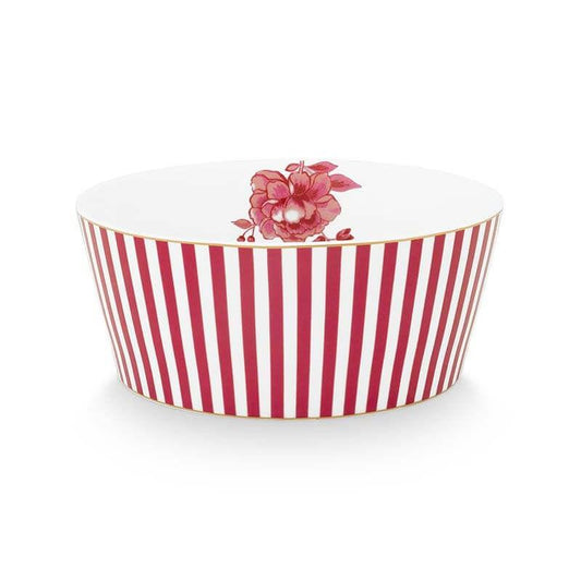 BOWL-ROYAL STRIPES DIAM.15-DARK PINK