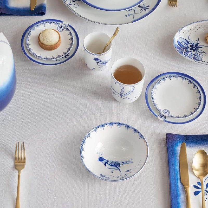 BOWL-PIP & THE BLUE BIRD-WHITE 15 CM