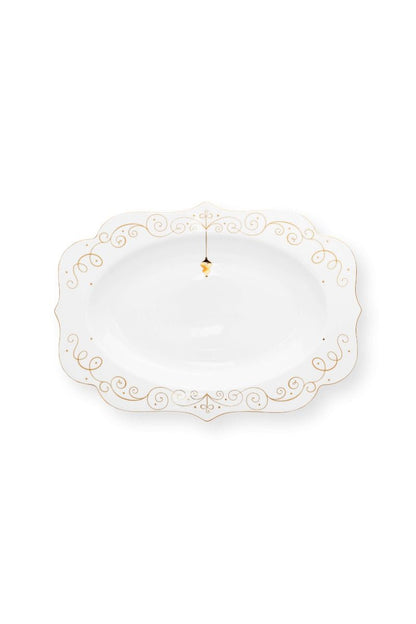 PLATTER-ROYAL WINTER WHITE-OVAL