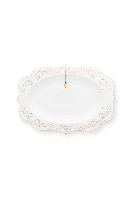 PLATTER-ROYAL WINTER WHITE-OVAL