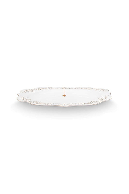 Royal Winter White oval serving dish 40cm