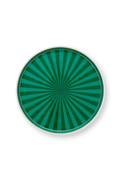 CAKE STAND-MINI-LOVE BIRDS-24CM-GREEN