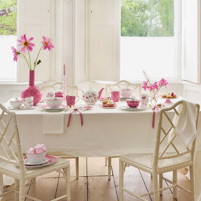 CAKE TRAY-RECTANGULAR JOLIE FLOWERS-PINK-34X16 CM