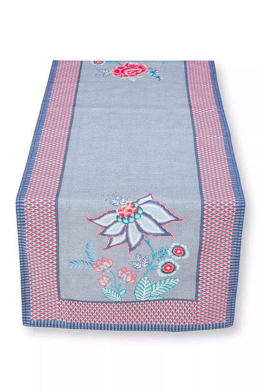 TABLE RUNNER-FLOWER FESTIVAL-BLUE