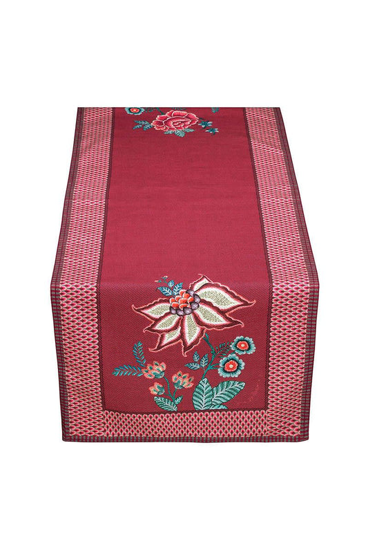 TABLE RUNNER-FLOWER FESTIVAL-DARK PINK