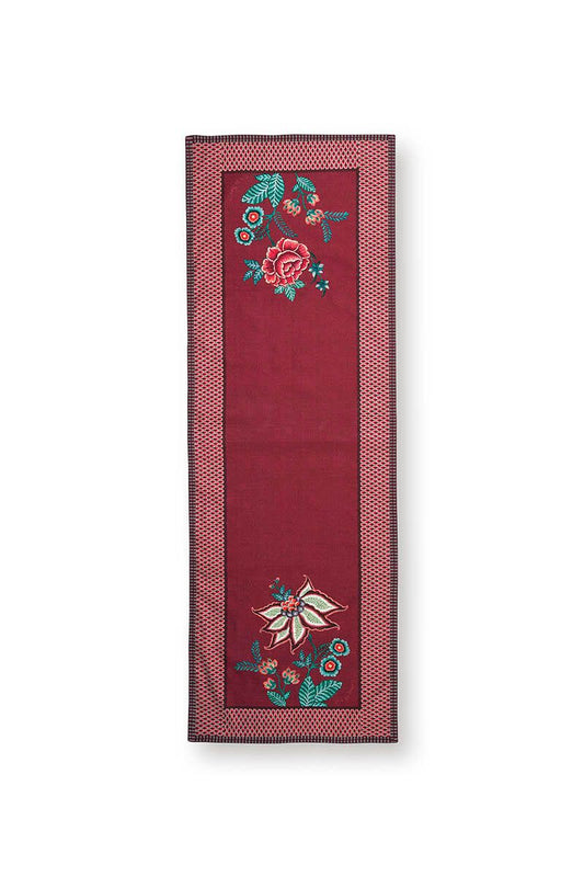 TABLE RUNNER-FLOWER FESTIVAL-DARK PINK