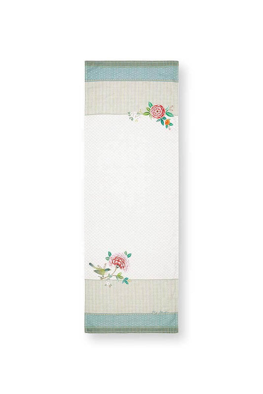 TABLE RUNNER-BLUSHING BIRDS-KHAKI