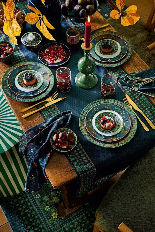 TABLE RUNNER-BERRY BLUES-BLUE-50 x 150 CM