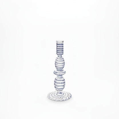 CANDLE HOLDER - GLASS SWIRL