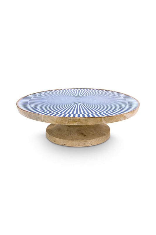 Wooden Platter Blue 32 Cm