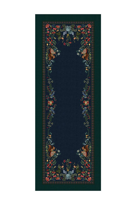 Winter Wonderland Table Runner Dark Blue