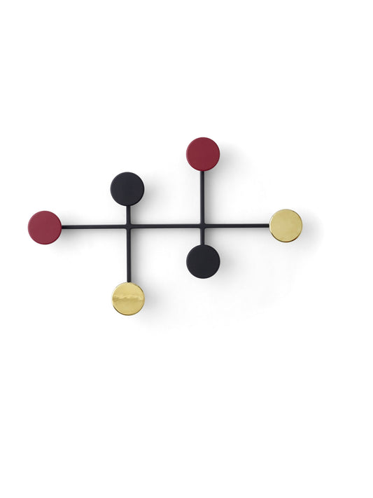 COAT HANGER-AFTEROOM MEDIUM-BLACK/BRASS/BORDEAUX
