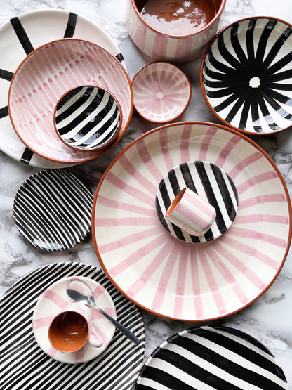 BOWL-STRIPE MINI BOWL-BLACK