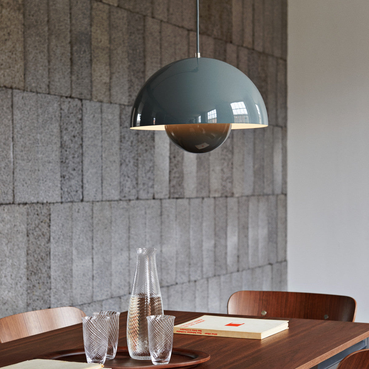 PENDANT-FLOWERPOT VP7-STONE BLUE