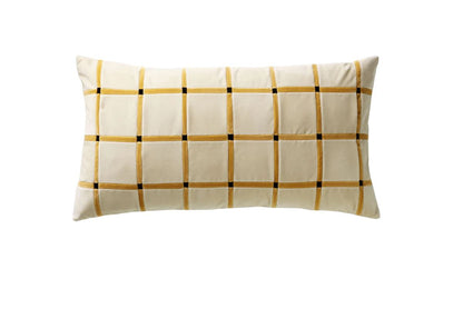 CUSHION-ATHENA-40X70-VELVET-D.WHITE/BLACK/BARLEY